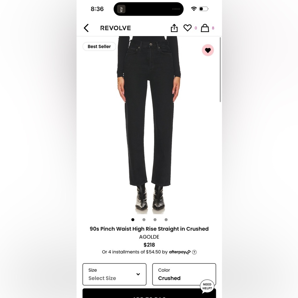 black agolde jeans
